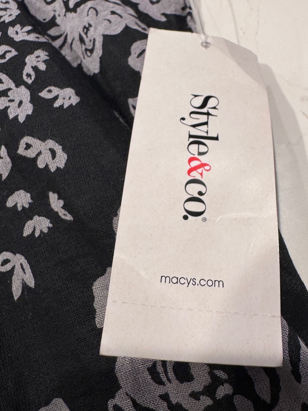 Style & Co. Women’s Black and Gray Floral Scoop-Neck Lined Tunic Size 2X NWT - Picture 12 of 14